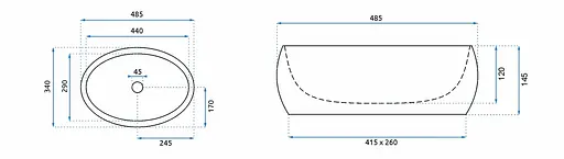 Умывальник Rea Linda silver накладной REA-U1135, Хром - фото 4