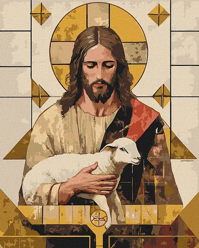 Набір для розпису по номерах Геометрія благодаті, Ideyka, 40x50 см, КНО8530