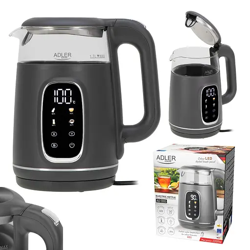 Электрочайник Adler AD 1305 grey 1850-2200 Вт 1.7 л - фото 6