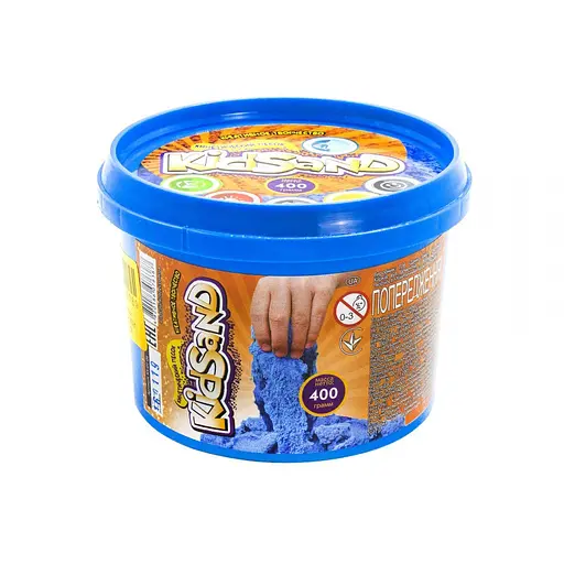 Кінетичний пісок "KidSand" KS-01-06 Danko Toys, банка 400г (4820186076387) Блакитний - фото 1