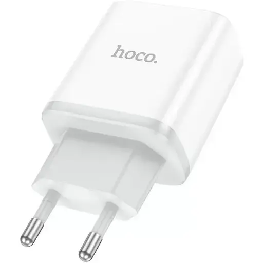 Мережевий зарядний пристрій Hoco C104A Stage single port PD20W charger ( EU ) Білий - фото 1
