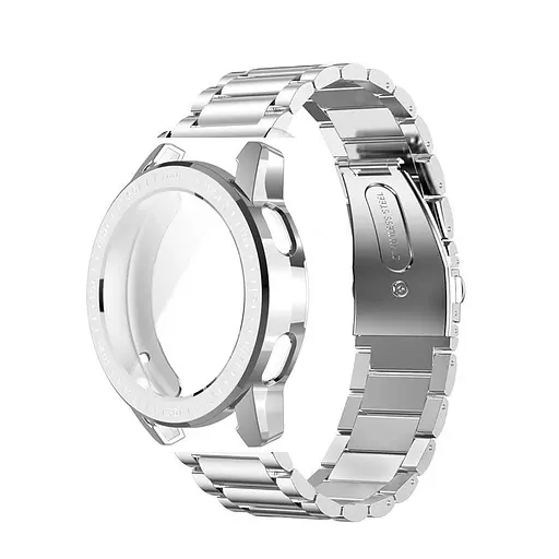 Комплект Tamister для годинника Xiaomi Mi Watch Color 2 сріблястий (чохол + ремінець Rolex design 22 мм) - фото 2