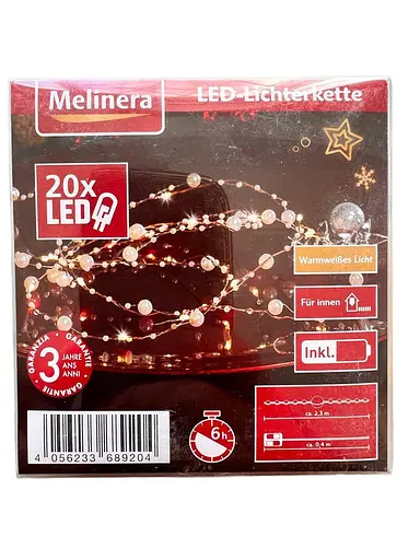 Светодиодные гирлянды LED City 20 led Жемчуг 2.3 м с батарейками в комплекте - фото 3