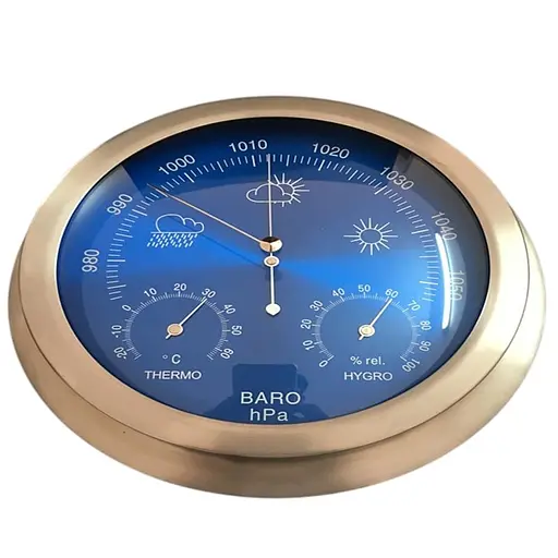 Механический барометр Baro 228THB анероид с термометром и гигрометром (Синий)