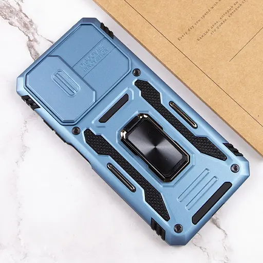 Ударостійкий чохол Camshield Army Ring для Xiaomi Redmi Note 11 Pro 4G/5G / 11E Pro / 12 Pro 4G Блакитний / Light Blue - фото 6