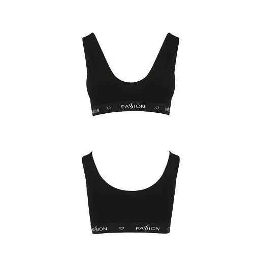 Спортивный топ с широкой резинкой Passion PS004 TOP black L - фото 2