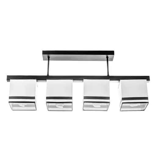 Люстра стельова Brille з абажуром E14 60W BK (BKL-620S/4) - фото 4