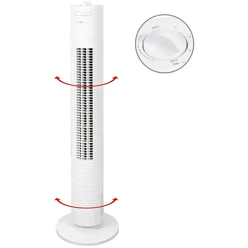 Вентилятор колонный Clatronic TVL 3770  78cm, мощность 35вт, белый