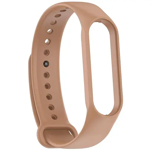 Силиконовый ремешок для Xiaomi Mi Band 7/6/5 Коричневый / Light Brown - фото 2