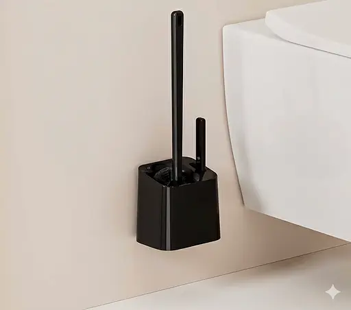 Йоржик для унитаза Uforu DB2436 с двумя щетками Черный  - фото 1