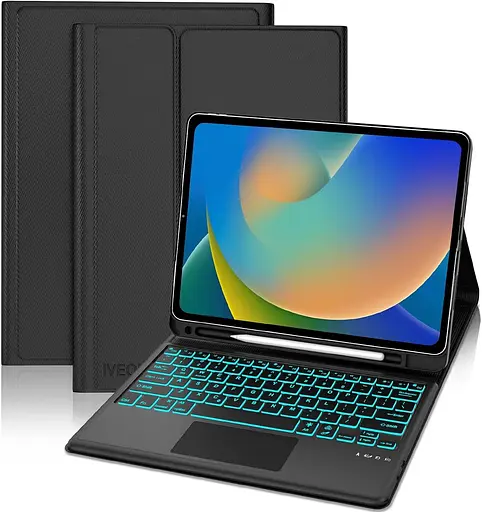 Чехол с клавиатурой IVEOPPE для iPad Air 13 дюймов 2024 (M2) - Чехол с клавиатурой Touchpad для iPad Pro 12,9 дюйма