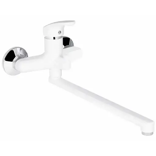 Смеситель для ванны Plamix Afina-006 EURO White (без шланга и лейки) (PM0687) - фото 1