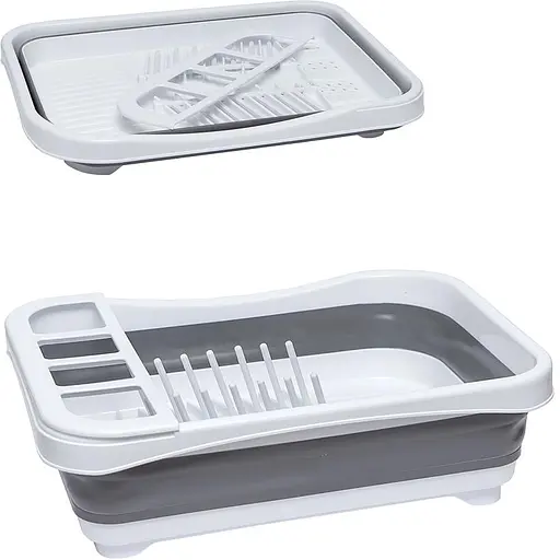 Сушарка для посуду складна 117-030 силікон/пластик