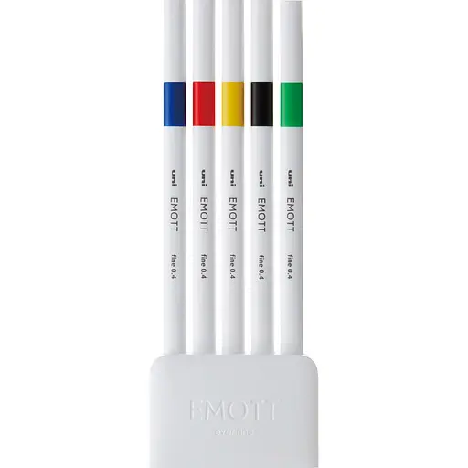 Набор лайнеров Uni Emott Fine Line Vivid Color 0.4 мм 5 цветов (PEM-SY/5C.01VC) - фото 2