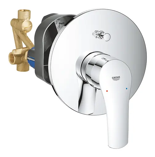 Душова система прихованого монтажу із змішувачем Grohe Eurosmart New UA25183004, Хром - фото 3