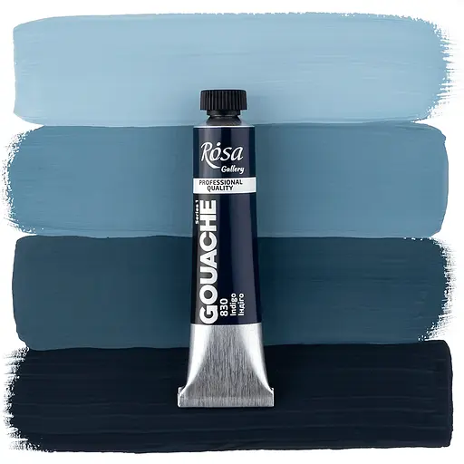 Краска гуашевая Индиго (830) туба 20 мл Rosa Gallery - фото 2