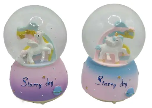 Снежный шар Музыкальный Единорог, F-160, 80 мм (В ассортименте) - фото 4