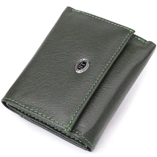 Женский миниатюрный кошелек из натуральной кожи ST Leather 9.5х7.5х2 см acs0029691 - фото 1