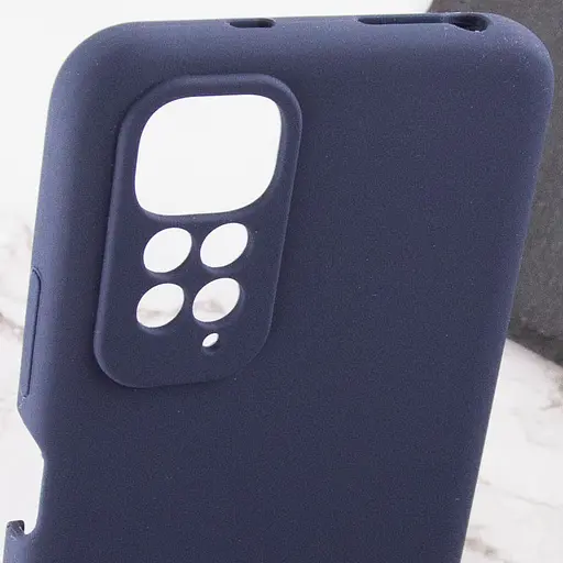 Чохол Silicone Cover Lakshmi Full Camera (AAA) для Xiaomi Redmi Note 11 (Global) / Note 11S Темно-синій / Midnight blue - фото 6