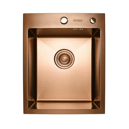 Кухонна мийка Germece Handmade PVD мідна 400x500x220 (3,0/1,5 мм корзина та дозатор в комплекті), Теплый закат - фото 1