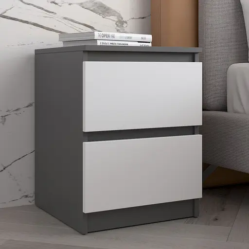 Прикроватная тумба Vays R-5, 2 ящика без ручек, ЛДСП 40×40×53 см - тумба в спальню - фото 7