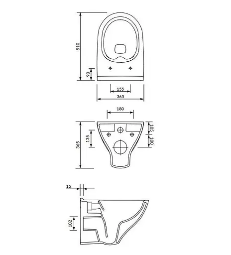Унітаз підвісний CET B291 Cersanit Mille CleanOn з дюропластовим Slim сидінням SoftClose+QuickRelease 30412 - фото 2