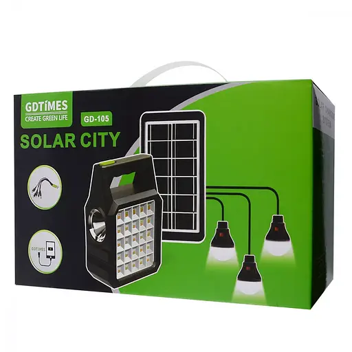 Солнечная автономная станция GDTimes GD-105 МК Павербанк + освещение - фото 4
