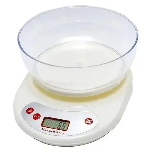 Ваги кухонні електронні з чашею до 5 кг SC-1656, A-Plus Білий 87392 - фото 1