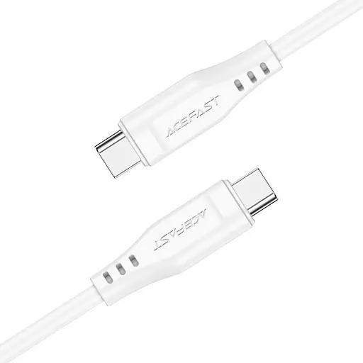 Кабель Acefast C3-03 Type-C to Type-C 3A 60W 1.2 м TPE TPE connectors білий - фото 3