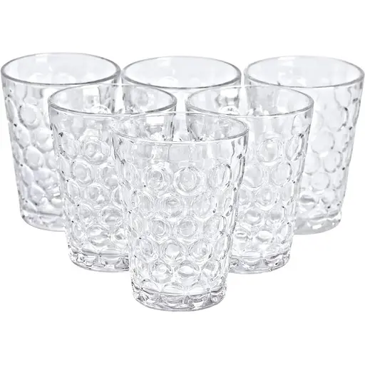 Набір склянок Yiwu із товстого скла Drops 6 шт. 400 мл HP-YH-9 - фото 1