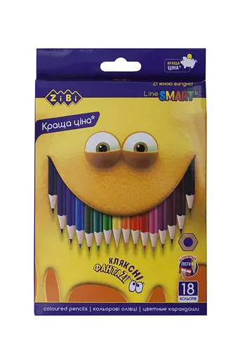 Карандаши цветные Smart, 18 цветов