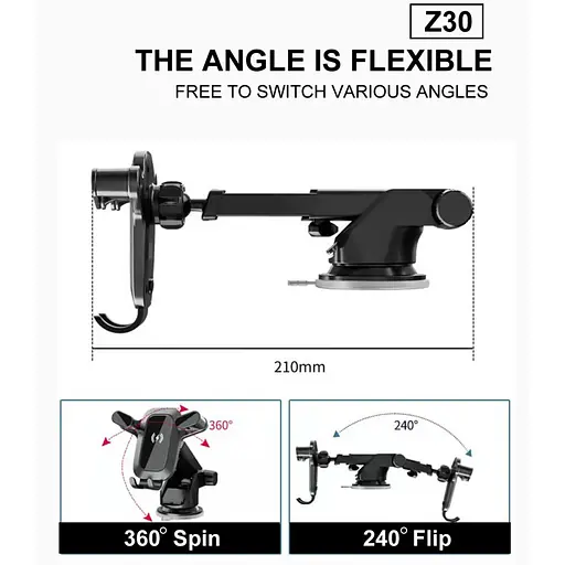 Автотримач для телефона WUW-Z30 black - фото 12