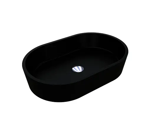 Умивальник Miraggio Sorrento mirastone black 0000441, Чорний матовий - фото 2
