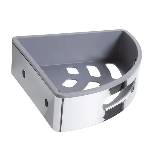 Мыльница угловая пластиковая Bemeta Cytro 102308216, Хром - фото 1