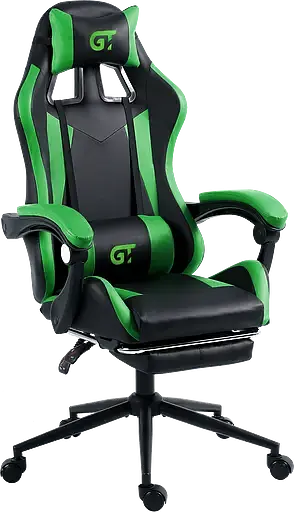 Геймерское кресло GT Racer черное с зеленым (X-2323 Black/Green) - фото 2