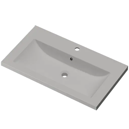 Раковина глянцева врізна Amidicon Cosmo 80 800x450 з литого каменю Cosmopolite_80_HL, Білий - фото 2