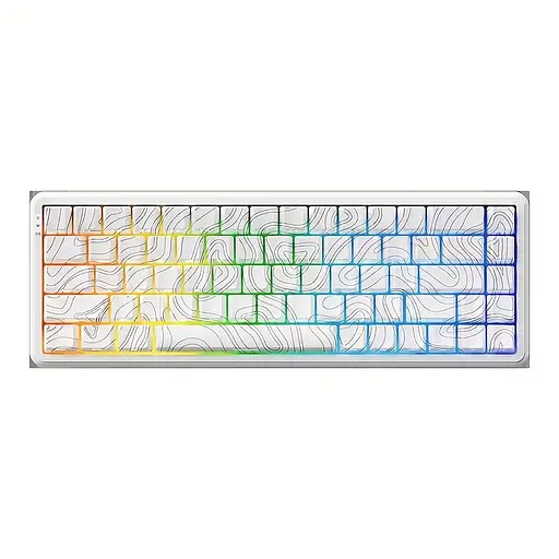 Игровая проводная магнитная клавиатура AJAZZ AK680 MAX / RGB / Magnetic Switch / 8К / White Lines - фото 1