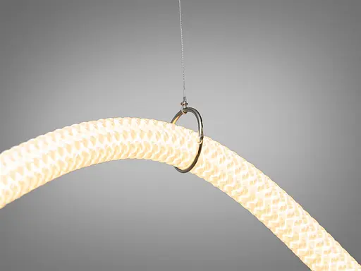 Сучасна світлодіодна люстра шланг потужністю 22W, бронзова люстра - фото 4