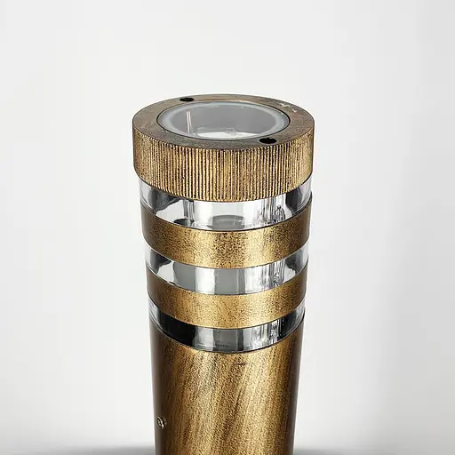 Видовжений вуличний світильник в корпусі кольору застаріле золото | Line F | Арт. 8021 80CM BG (стовп) - фото 2