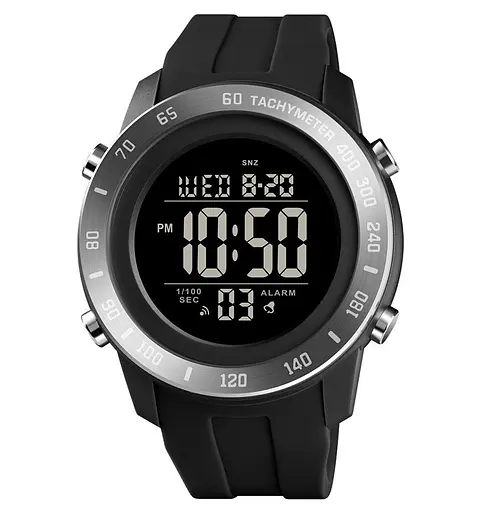 Мужские спортивные наручные часы Skmei 1524 (Черные с черным)