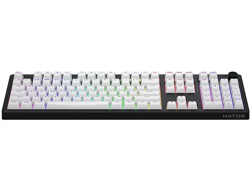 Клавиатура игровая механическая HATOR HTK-3100-RU Skyfall 100 Wireless Aurum Lemon Switch USB, 2,4 ГГц, BT 5.3 Black-White - фото 4