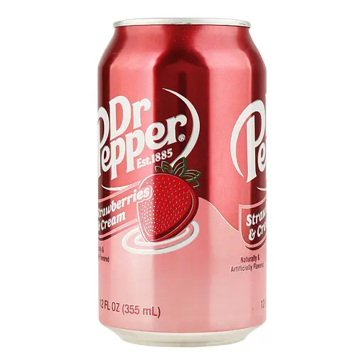 Напиток безалкогольный Dr. Pepper Strawberries & Cream сильногазированный 0.355 л ж/б (932943) - фото 4
