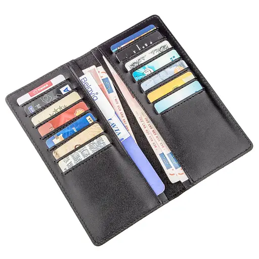 Мужской кожаный кошелек Shvigel 18х9х1 см acs0016027 - фото 3