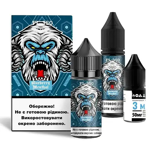 Набор компонентов для самозамеса солевой Flavorlab FL350 30 мл (Blueberry Menthol Черничный ментол, 0-65 мг)
