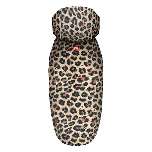 Дощовик-накидка з капюшоном для собак Waudog Clothes, малюнок "Леопард", S, А 32-35 см, B 41-52 см, С 26-33 см - фото 3