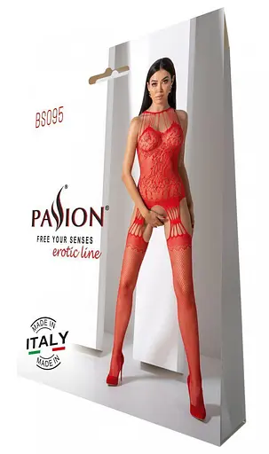 Бодистокинг Passion BS095 red - фото 6