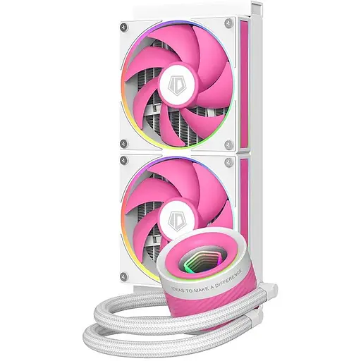 Система рідинного охолодження ID-Cooling FX240 INF рожевий білий+рожевий Fans Intel: 1851/1700/1200/2066/2011/1366/115x - фото 1