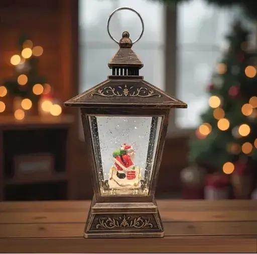 Cветильник декор новогодний Фонарь HC-D003 Led USB-кабель AAх3 (12x12x23,7см) - фото 2