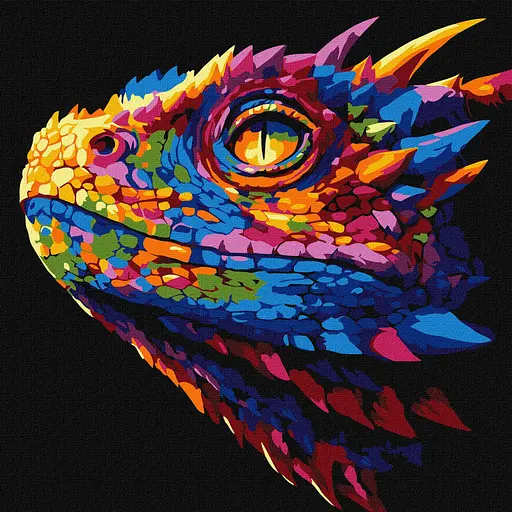 Картина по номерам "Яркий дракон" Идейка KHO5178, 30х30 см - фото 1