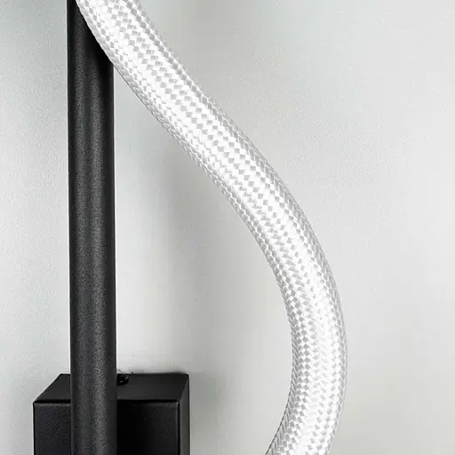 Бра із обплетеним неоном у чорному корпусі 60 см Арт. W 201/600 BK Line F - фото 4